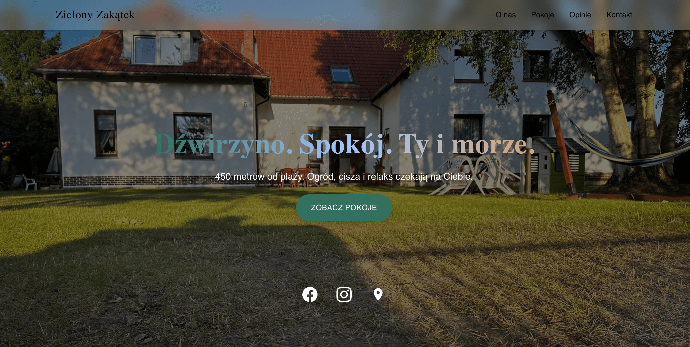 Screenshot of Pensjonat "Zielony Zakątek" project